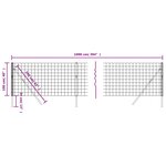 vidaXL Clôture en treillis métallique anthracite 1x10m acier galvanisé