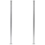 vidaXL Poteaux de clôture 2 Pièces Aluminium 185 cm