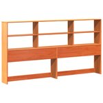 vidaXL Lit bibliothèque sans matelas cire marron 180x200cm bois massif