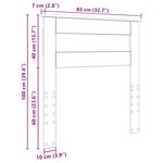 vidaXL Tête de lit avec tête de lit Gris béton 80 cm Bois d'ingénierie