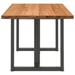 vidaXL Table à manger marron clair bois de chêne massif rectangulaire