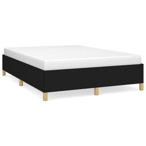 vidaXL Cadre de lit sans matelas noir 140x200 cm tissu