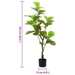 vidaXL Ficus artificiel 30 feuilles 125 cm vert