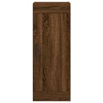 vidaXL Buffet haut Chêne marron 34 5x34x180 cm Bois d'ingénierie