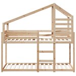 vidaXL Lit superposé sans matelas 90x190 cm bois de pin massif