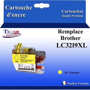 T3AZUR- Cartouche compatible avec Brother LC3217 / LC3219 XL Jaune pour Brother MFC-J6930DW  MFC-J6935DW  MFC-J6935DWF