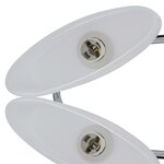 Vidaxl plafonnier avec abat-jours en verre ellipsoïde 4 pièces e14