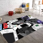 Tapis d'intérieur GAMER 80 x 150 cm - Noir
