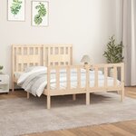 vidaXL Cadre de lit sans matelas bois de pin massif 120x200 cm