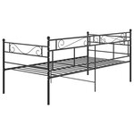 vidaXL Cadre de canapé-lit sans matelas noir métal 90x200 cm