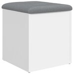 vidaXL Banc de rangement blanc 42x42x45 cm bois d'ingénierie