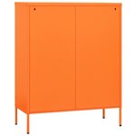 vidaXL Commode Orange 80x35x101 5 cm Acier