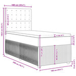 vidaXL Sommier à lattes de lit avec matelas Gris foncé 100x200 cm