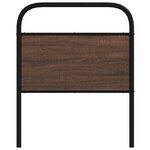 vidaXL Tête de lit chêne marron 75 cm acier et bois d'ingénierie