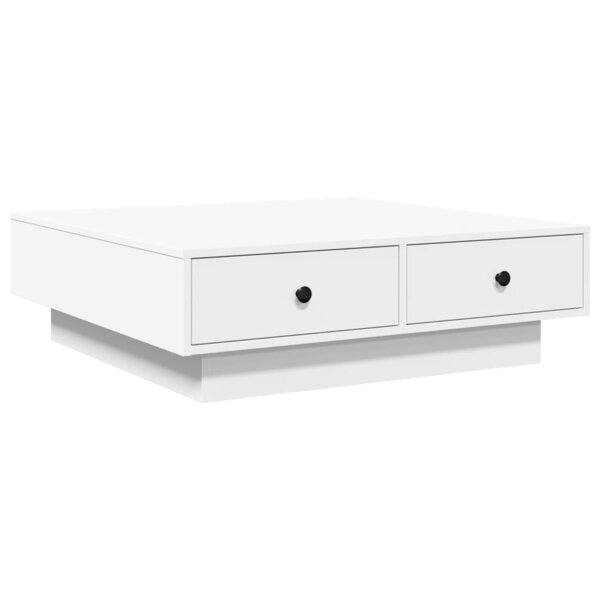 vidaXL Table basse Blanc 90x90x28 cm Aggloméré