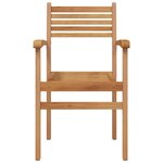 vidaXL Chaises empilables de jardin 8 Pièces Marron 55 5 x 55 5 x 90 cm