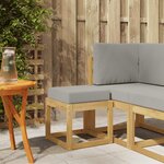 vidaXL Banc de Jardin Blanc 43 x 43 x 45 cm Bois d'Acacia Massif