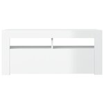 vidaXL Meuble TV avec lumières LED blanc brillant 90x35x40 cm