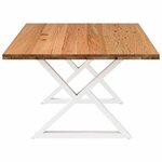 vidaXL Table à manger marron clair bois de chêne massif rectangulaire