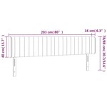 vidaXL Tête de lit à LED Taupe 203x16x78/88 cm Tissu