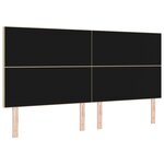 vidaXL Tête de lit LED avec des lumières à LED Vert gris 200 cm tissu