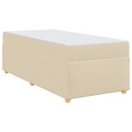vidaXL Cadre de lit avec matelas Crème 100 x 200 cm tissu