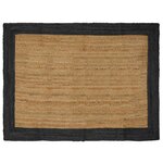 vidaXL Tapis de surface Gris foncé 120 x 170 cm Jute