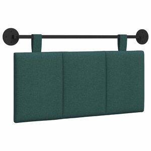 vidaXL Tête de lit suspendue Vert foncé tissu