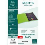 Paquet De 30 Sous-chemises Rock''s 80 - 22x31cm - Bleu - X 10 - Exacompta
