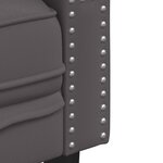 vidaXL Canapé à 3 places Chesterfield gris similicuir