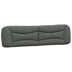vidaXL Cadre de lit avec LED sans matelas gris foncé 200x200 cm tissu