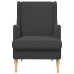 vidaXL Fauteuil Gris foncé Bouclé