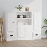 vidaXL Buffets 3 Pièces blanc bois d'ingénierie