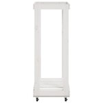 vidaXL Porte-bûches avec roulettes blanc 76 5x40x108cm bois massif pin