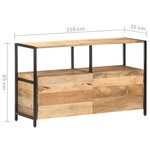 vidaXL Buffet 110x35x65 cm Bois de manguier massif