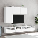vidaXL Meubles TV muraux 2 Pièces blanc 60x30x30 cm bois d'ingénierie