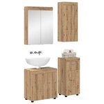 vidaXL Ensemble de mobilier de salle de bain TULUM Chêne artisanal