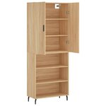 vidaXL Buffet haut Chêne sonoma 69 5x34x180 cm Bois d'ingénierie