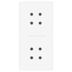 vidaXL Pieds de table basse en forme de X  2 pièces  blanc  28 x (42-43) cm  acier