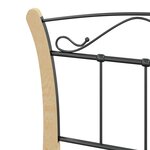 vidaXL Cadre de lit sans matelas noir métal 90x200 cm