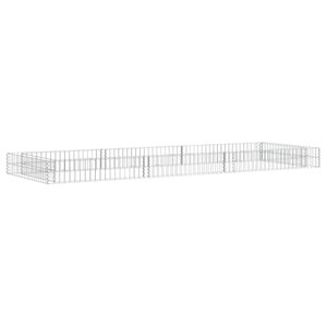 vidaXL Lit surélevé à gabion Acier galvanisé 300x100x20 cm