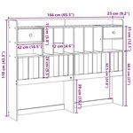 vidaXL Tête de lit avec rangement 75 cm bois massif de pin