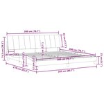 vidaXL Cadre de lit sans matelas Hanko bleu 200x200 cm velours