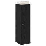 vidaXL Meuble de salle de bain avec porte-rouleau noir 20 5x22x72 cm