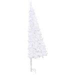 Vidaxl sapin de noël artificiel d'angle blanc 210 cm pvc