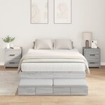 vidaXL Cadre de lit de rangement Gris Sonoma 120x190 cm