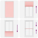 vidaXL Store plissé rose 105x200 cm largeur du tissu 104 4cm polyester