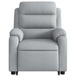vidaXL Fauteuil de massage inclinable Gris clair Tissu