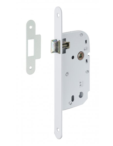 THIRARD - Serrure encastrable pour porte intérieure  axe 50mm  bouts ronds  blanc - THIRARD