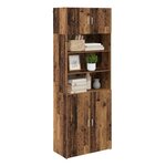 vidaXL Armoire de rangement Bois Ancien 80 x 42 5 x 225 cm